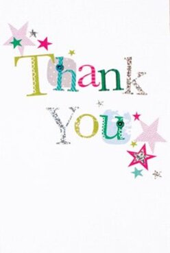 Bright and buoyant, this thank you card captures the friendly, communal spirit of Keston through a harmony of vibrant colours and imaginative patterns. The phrase 'Thank You' is strewn across the card in a sequence of lively, individually styled letters-each glowing with its own hue, from lively green to electric pink and cool seaside blue. Patterns of gentle silver, whimsical dots, and hand-stitched lines add tactile delight, while clusters of stars in magenta, teal, and gold seem to sprinkle out from the words like confetti drifting at a Keston community event. The untouched white background sets off this flourish of gratitude, reminiscent of the calm after joyful festivities in Keston's green spaces. The card's design hints at the tactile pleasure of a bespoke creation-a thoughtful complement to any floral arrangement meant for expressing genuine thanks. Whether nestled beside a bouquet for delivery or presented in person along Fox Hill, this card embodies kindness and celebration, reflecting the creativity and authenticity found in each floral design crafted by local florists.